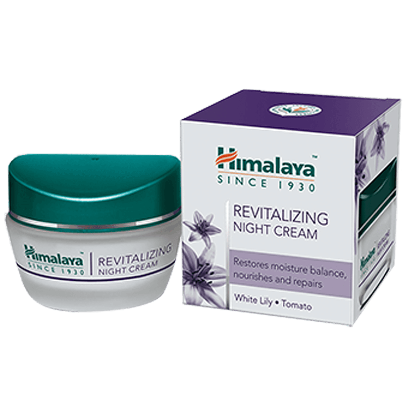 Himalaya Revitalizing Night Cream - White Lily & Tomato, For Dry To Combination Skin, Free From Alcohol & Parabens, 50 G view 2