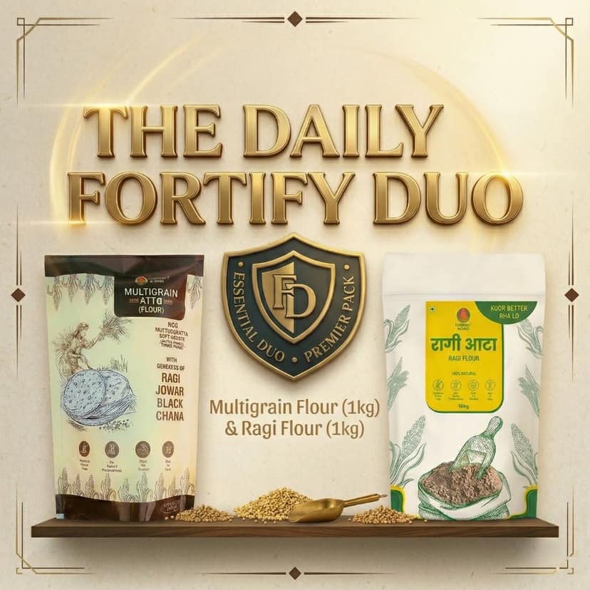 The Daily Fortify Duo – Multigrain Atta(1kg) & Ragi Atta(1kg) view 5