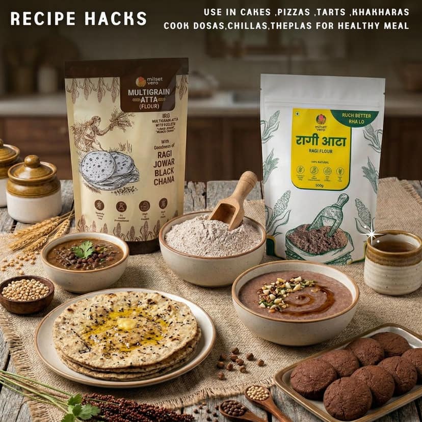 The Daily Fortify Duo – Multigrain Atta(1kg) & Ragi Atta(1kg) view 6