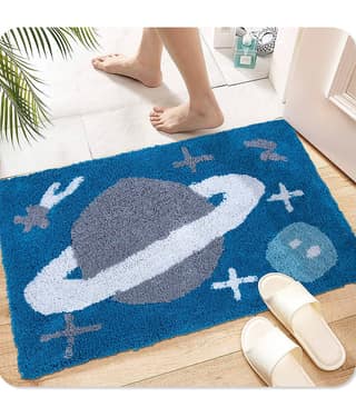 Aazeem Antiskid Cotton Door Mat ( 60 X 40 cm ) Single Magenta