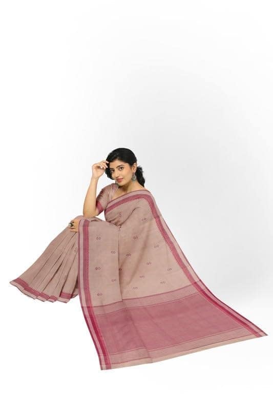 APCO Handloom - Women's Rahajmundry Pure Cotton Grey Handloom Saree (Angara Handloom Saree) 69 view 4