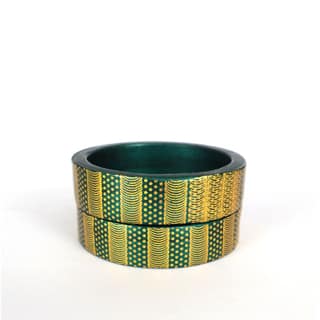 FHS traditional Handmade Lac Bangle - Green