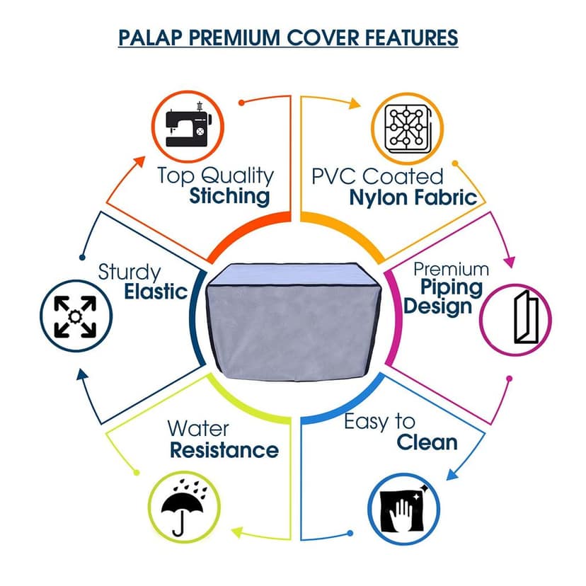 Palap Super Premium Dust Proof Printer Cover for HP M126nw (Grey-47 x 41.5 x 30.4 CMs) view 3