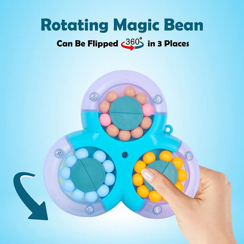 Magic Bean Puzzle Toy | Stress Relief Toy | Magic Bean Puzzle | Magic Bean Cube Spinner | Magic Bean Rotating Puzzle | Magic Bean Spinner | Rotating Finger Cube Puzzle | Rotating Magic Bean Puzzle | Puzzle Toys view 4