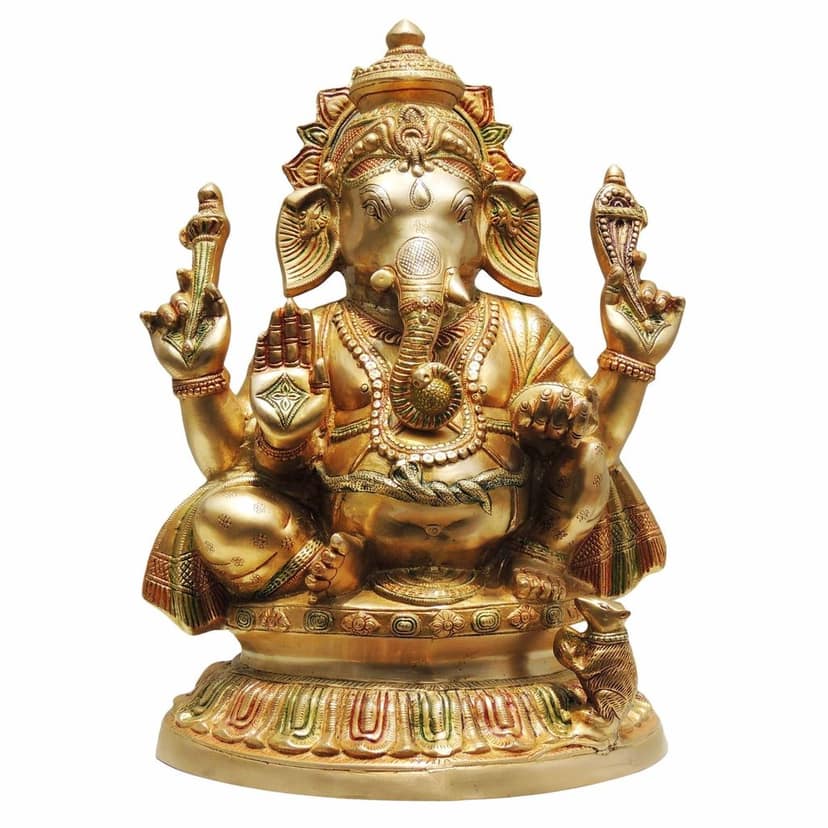 Brass Showpiece Ganesh Ji Statue (BSMAS407) view 2