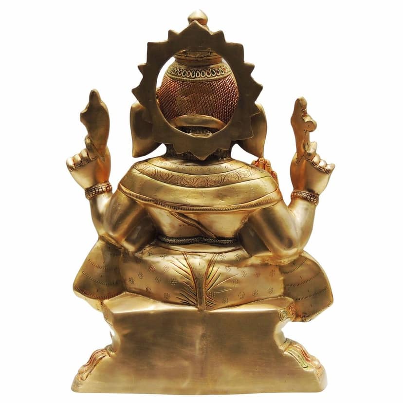 Brass Showpiece Ganesh Ji Statue (BSMAS407) view 3