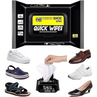 WildProducts Sneaker Shoe Cleaner Wipes 80 Count | Quick Dirt & Stain Remover for Shoes & Sneakers