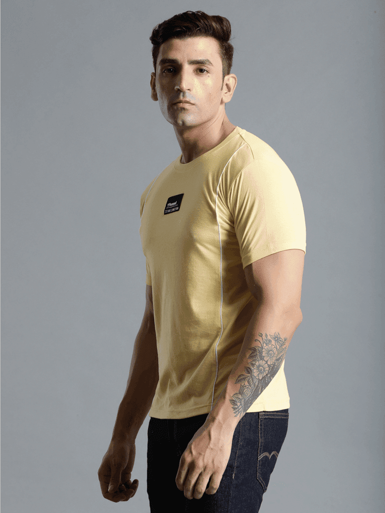Hummel Ivan Mens Yellow T-Shirt view 3
