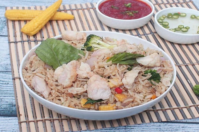Chicken baisl fried rice