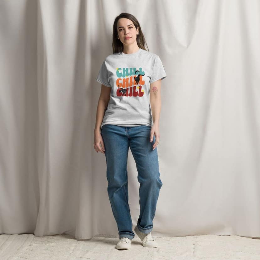 Clothikoo Premium Chill Cat Printed Tee view 8
