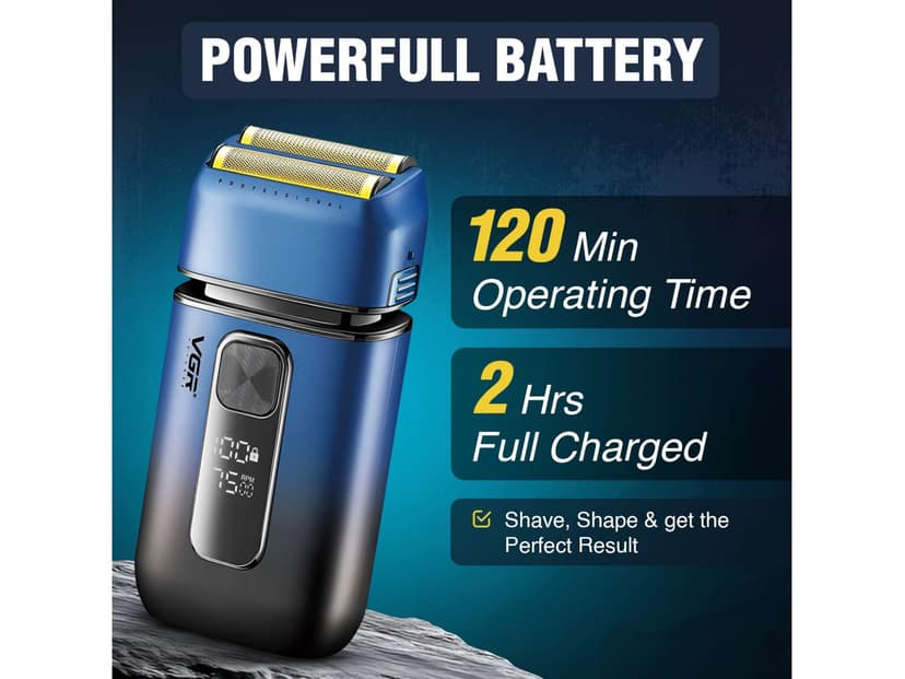 VGR V-362 Professional Shaver For Men (White, Blue) view 4