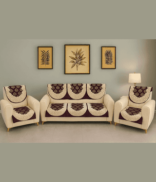 FURNISHING HUT 5 Seater Velvet Sofa Cover ( Pack of 1 )