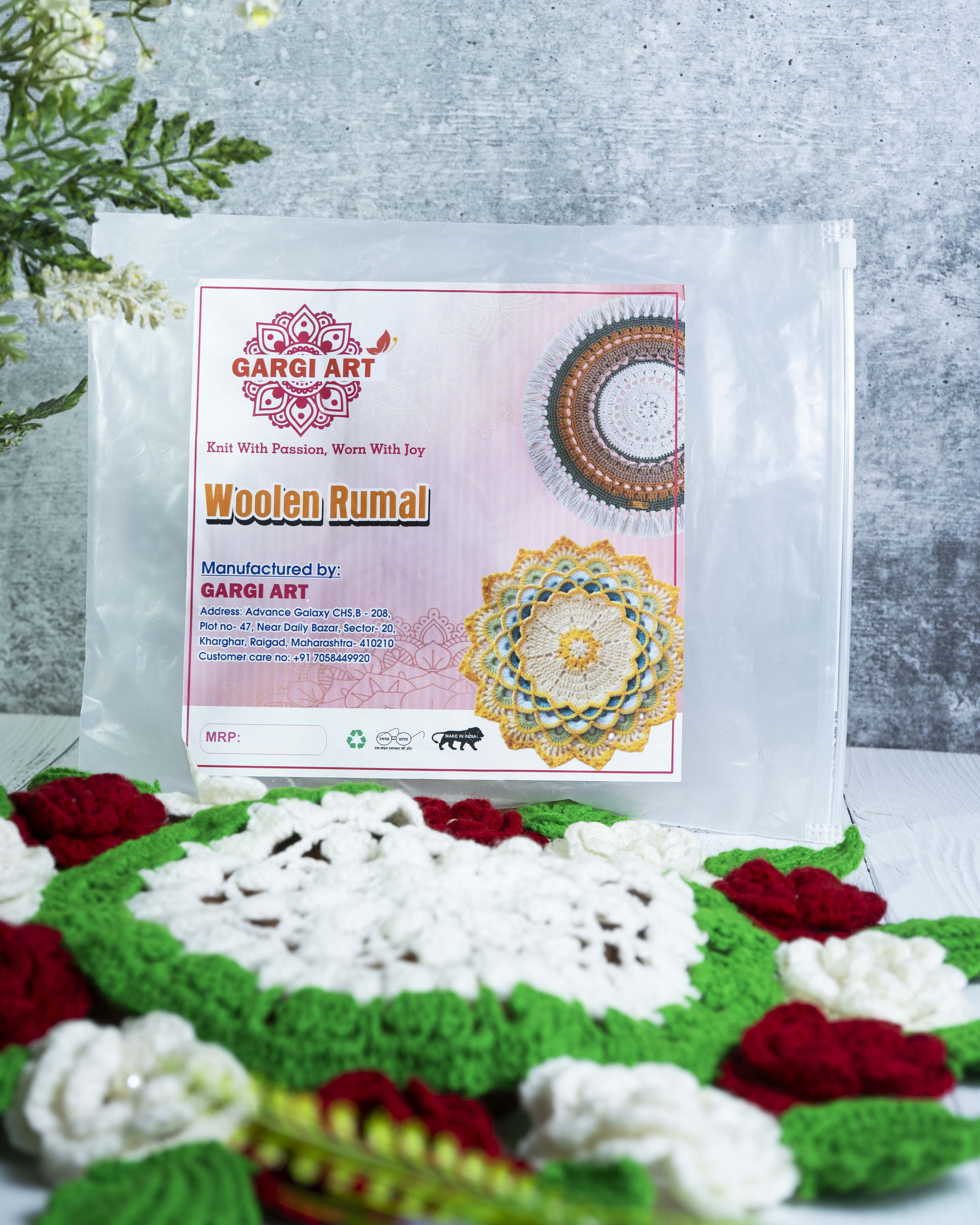 Handcrafted Woolen Rumal | Soft & Warm Traditional Woolen Handkerchief