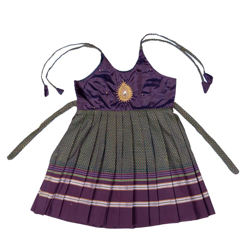 Brown khun girls frock view 2