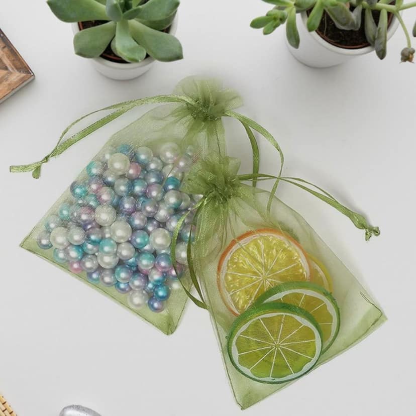 Small Potli Gift Bags, Small Mesh Bags Drawstring Gift Bags (1Pc / 12×10 Cm) view 3