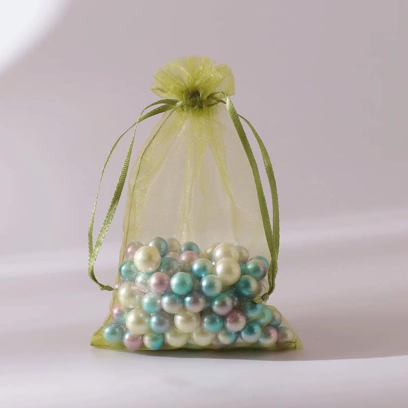 Small Potli Gift Bags, Small Mesh Bags Drawstring Gift Bags (1Pc / 12×10 Cm) view 6