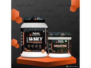 Patanjali Nutrela Sports 100% Whey Chocolate Irish (1KG) + Creatine Monohydrate (100g)