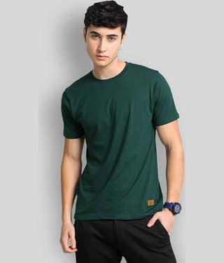 Paul Street Pack of 1 Cotton Blend Slim Fit Men's T-Shirt ( Olive Green )