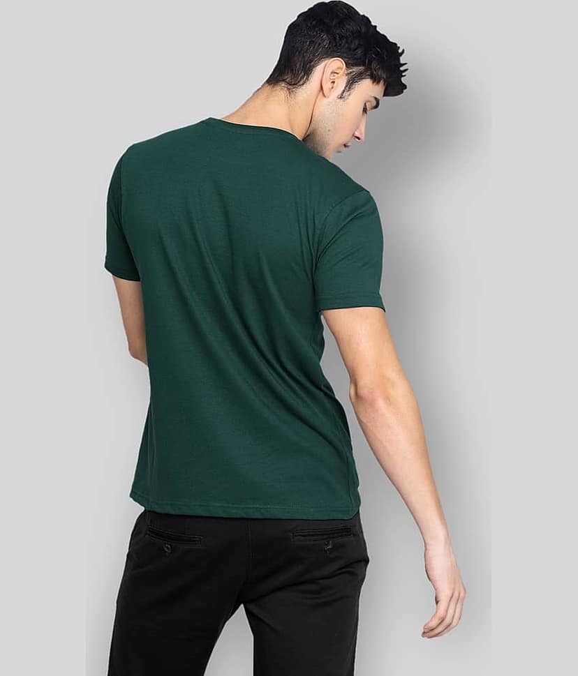 Paul Street Pack of 1 Cotton Blend Slim Fit Men's T-Shirt ( Olive Green ) view 3