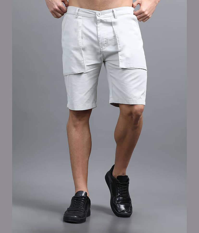 Paul Street Off White Cotton Men's Shorts ( Pack of 1 )