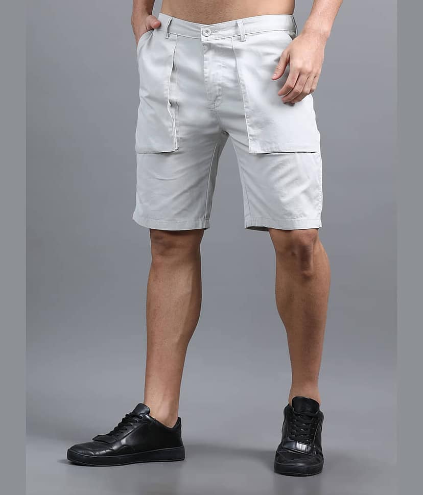 Paul Street Off White Cotton Men's Shorts ( Pack of 1 ) view 7