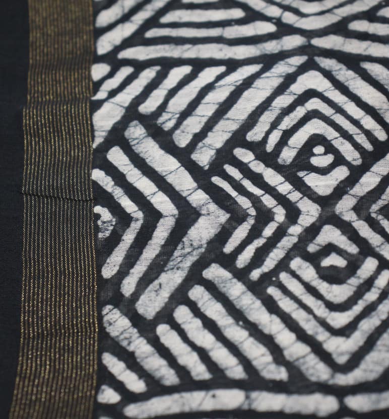 Handcrafted Batik Print Silk Cotton Dupatta view 2