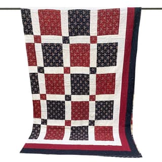 Garvi Gurjari (A Gujarat Govt Enterprise Red and Black Cotton Patchwork Quilt