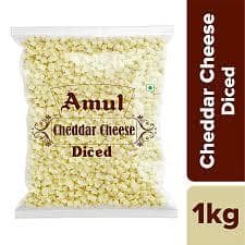 AMUL CHEDDAR CHEESE DICED 1KG