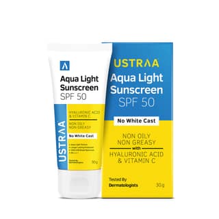 Ustraa Aqua Light Sunscreen SPF 50 PA++++ with Vitamin C - 30 g