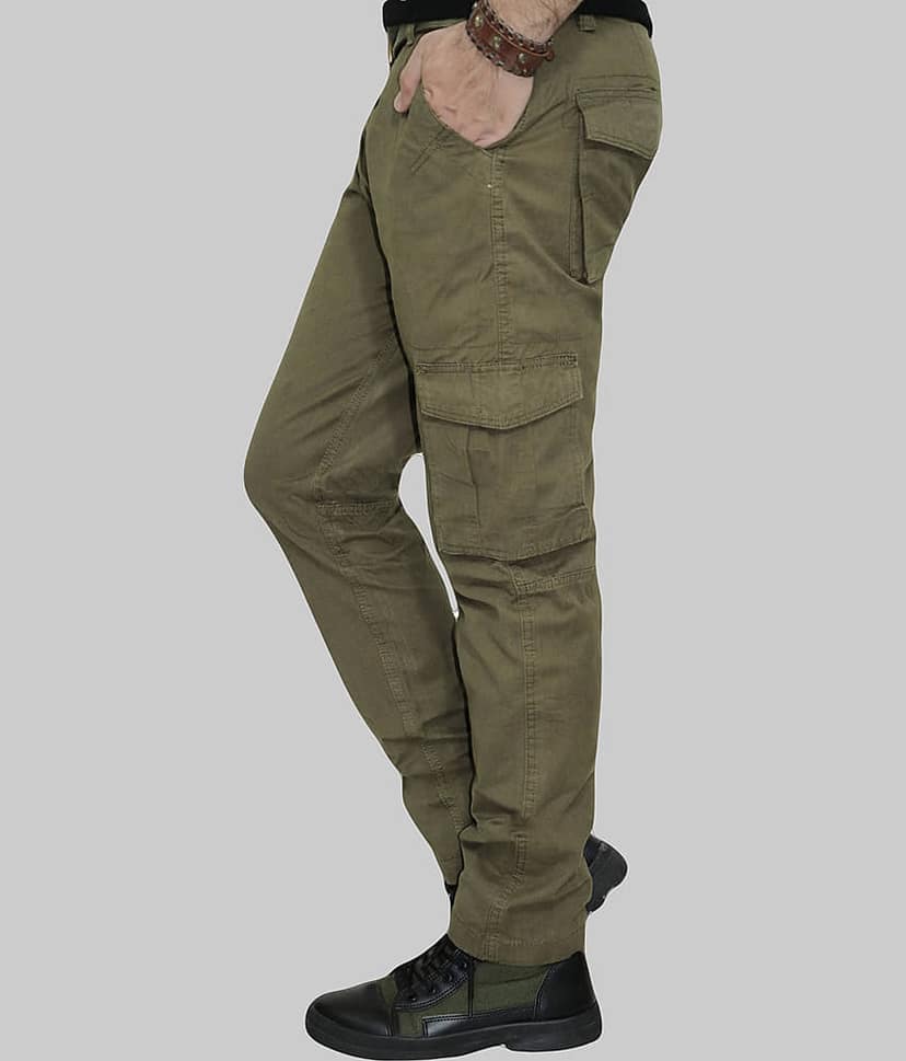 Urban Legends Regular Flat Men's Cargos - Dark Green ( Pack of 1 ) view 2