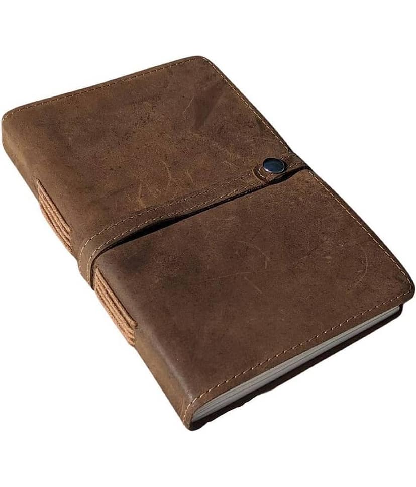 CRAFT CLUB Premium Leather Journal A5 Journal Unruled 200 Pages (Brown)