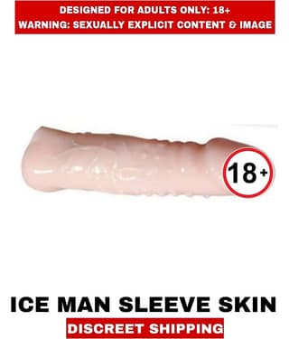 Premium Quality New Sexy toy Ice Man Skin Single Hole Penis Sleeve Extenders Pure Silicon Penis Extenders For Men
