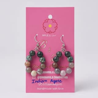 Indian Agate Bead Earrings