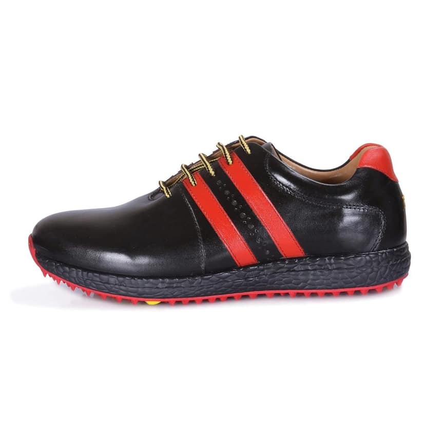 HITCARO Men's Proffessional Leather Golf Shoes | Lace-Up | Waterproof | Comfortable | Breathable view 3