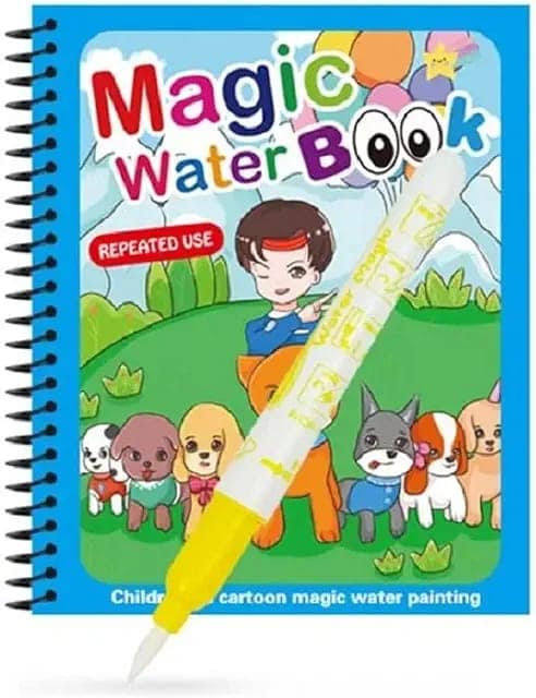 A4ARRIYAN Magic Water Coloring Book for Kids 2-5 Years Reusable Drawing Painting Set with Water Pen,Refillable, Educational Toy, Reusable Coloring Drawing Painting Book for Toddlers Boys Girls view 3