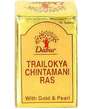 DABUR TRAILOKYA CHINTAMANI RAS 10 TABS