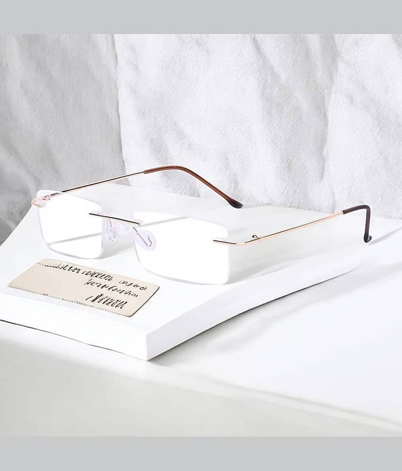 Redex Rectangle Rimless Reading Glasses