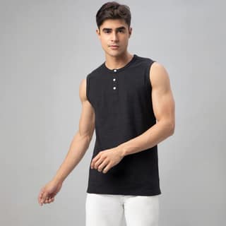 FTX Men Round Neck Cotton Rich Sleeveless Tshirt