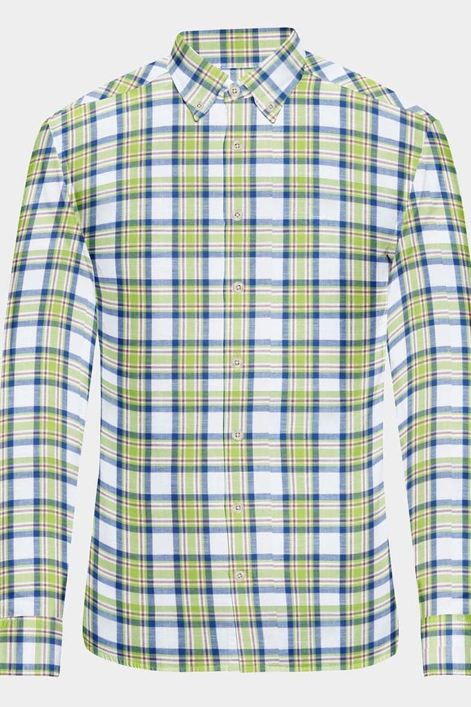Premium 100% Pure Cotton Twill Checks Mill Made Fabric view 2