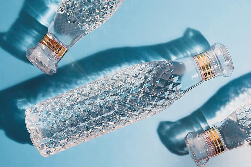 Water Bottle Crystal Design- Pack of 5 1000 ml Bottle (Pack of 5, Plastic)