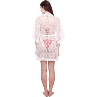 Kismat Fashion Sexy & Stylish Women Robe With Bra Panty Set view 2