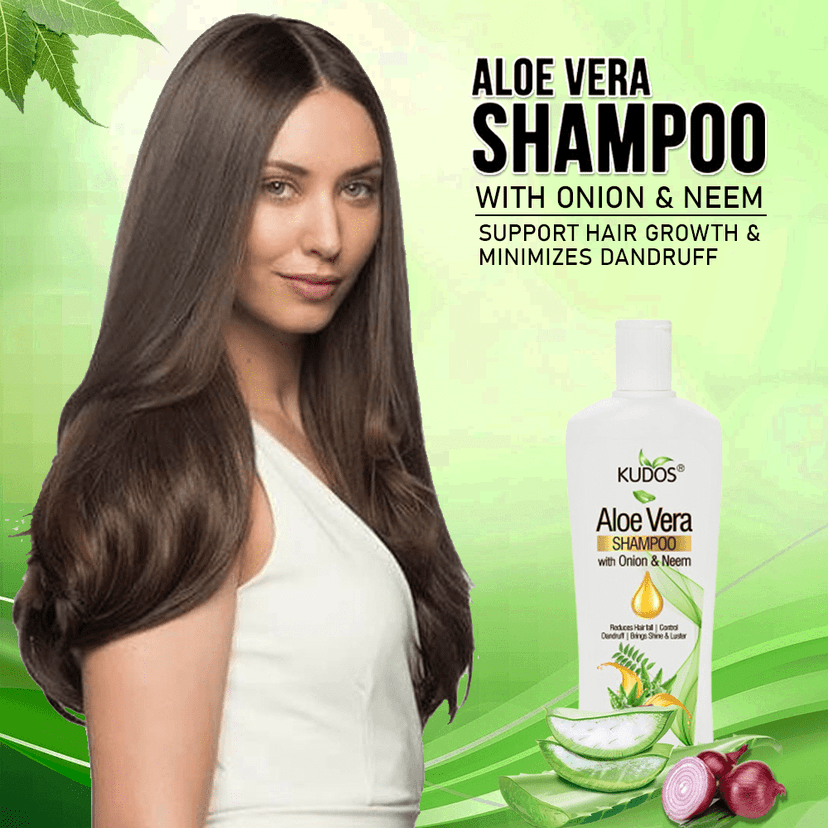 Kudos Aloe Vera Shampoo With Onion and Neem | 500 ML | Pack of 4 view 3