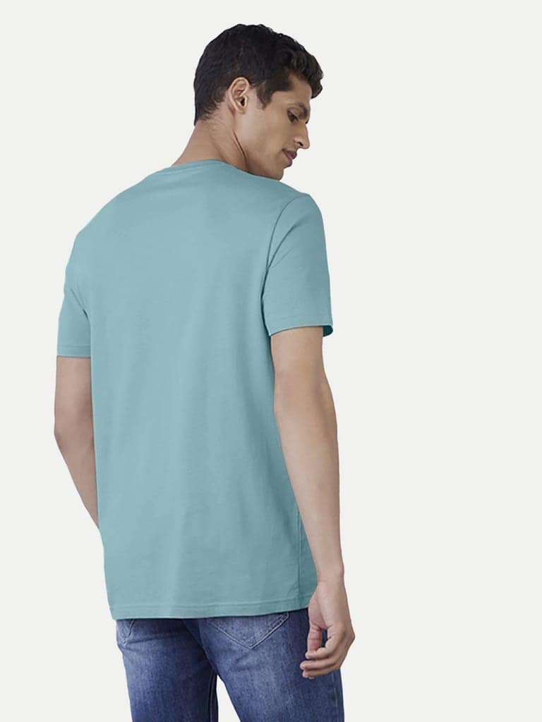 Men Light Blue Printed The Future is equal T-shirt view 4