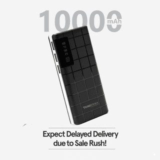 10000 mAh 15W Power Bank With LED Battery Display (6 Month Warranty)