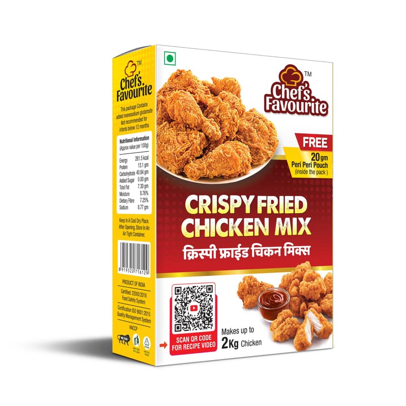 Chef's Favourite Fried Chicken Combo Pack - Crispy Fried Chicken Mix 100 g + Extra Hot & Spicy Marinade 1 kg view 2