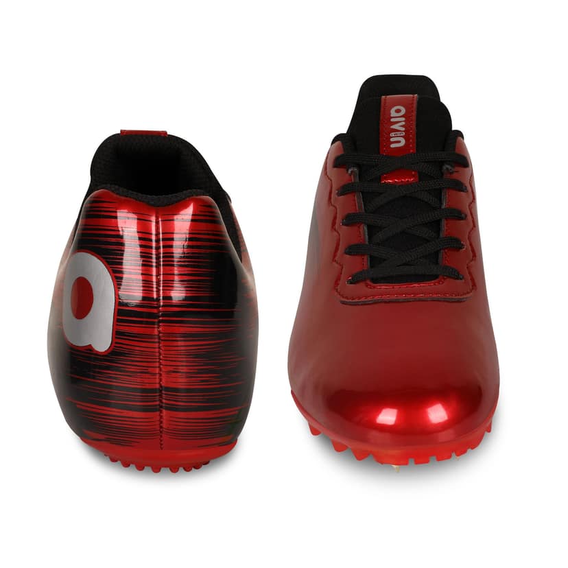 AIVIN Unisex Red and Black Spikes Athletic Track and Field Shoes view 8
