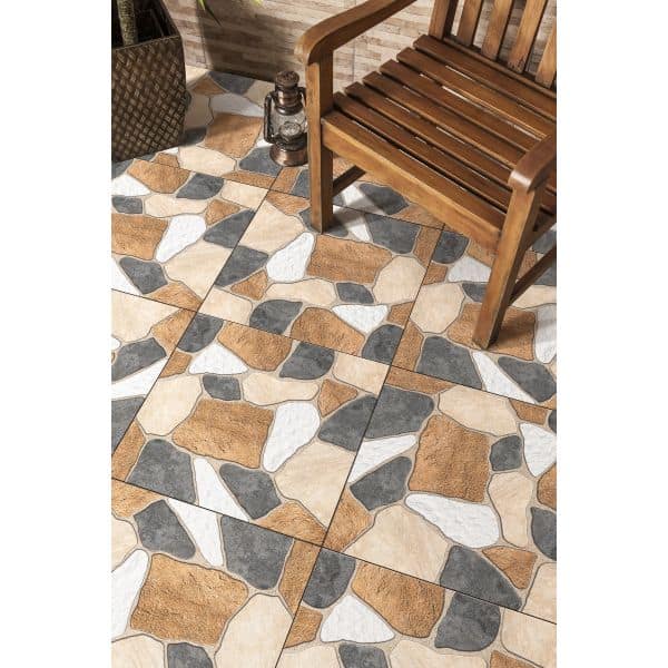 Orientbell Floor Tiles OPV Rocky Beige 10 Pcs