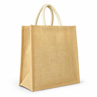 Plain Jute Bags for Painting and Return Gifts | Laminated Jute Bag | Reusable Shopping Bag | Without Zip | Heavy Duty Jute Bag (Pack of 1)