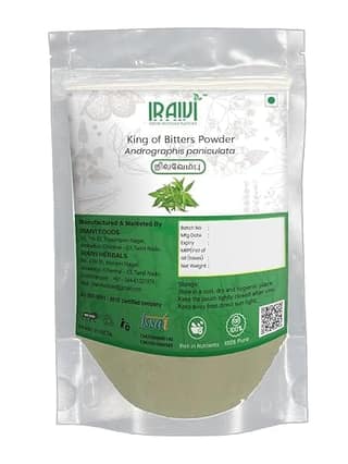 Iraivi Premium King of Bitters Powder Nilavembu (Kalmegh / Chirayatha)-100Gram | Pure & Natural by Iraivi Organics