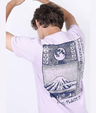 Highlander Men Cotton Slim Fit Printed T-Shirt ( Purple )